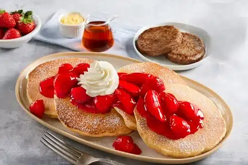 Fresh Strawberry Hotcakes Combo